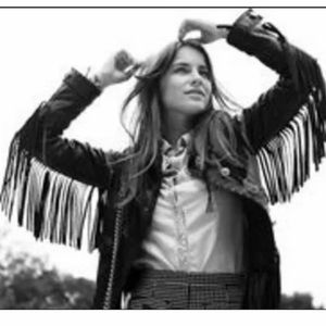 RALPH LAUREN Soft Camel Leather Western Fringed Jacket Bone Buttons Rare Sz 3x!!